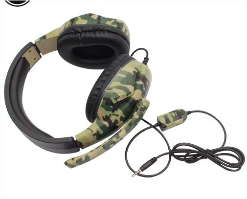 Camouflage Gaming Headset Wired Headphones with Microphone for PS4 Xbox PC
