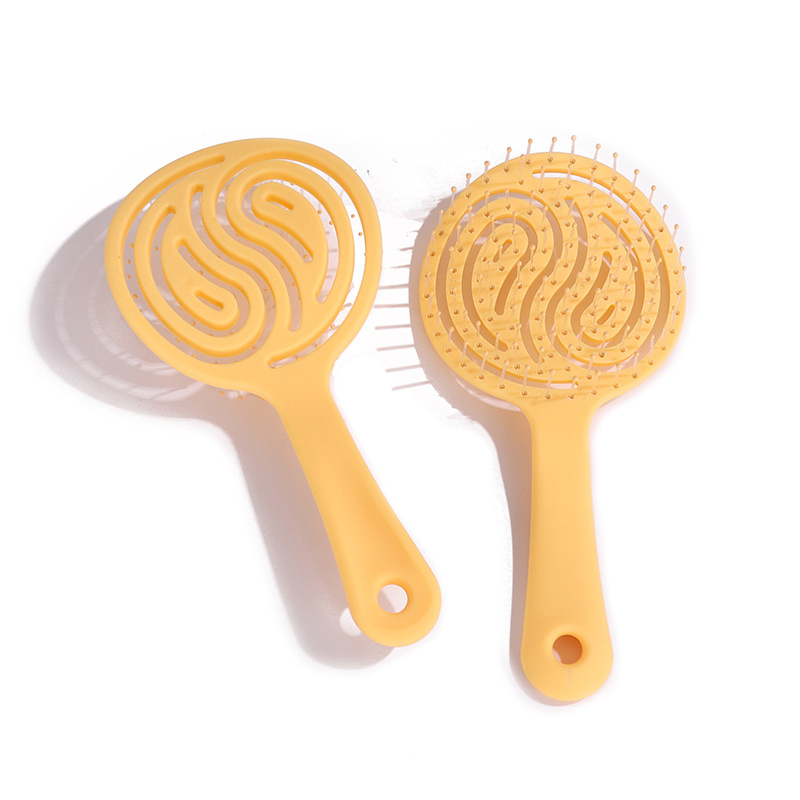 18029 Anti-screw Activity Gym Hair Brush with Hanging Hole Curly Hair Untangling Lollipop Styling Mother-kids Makeup Ribs Comb