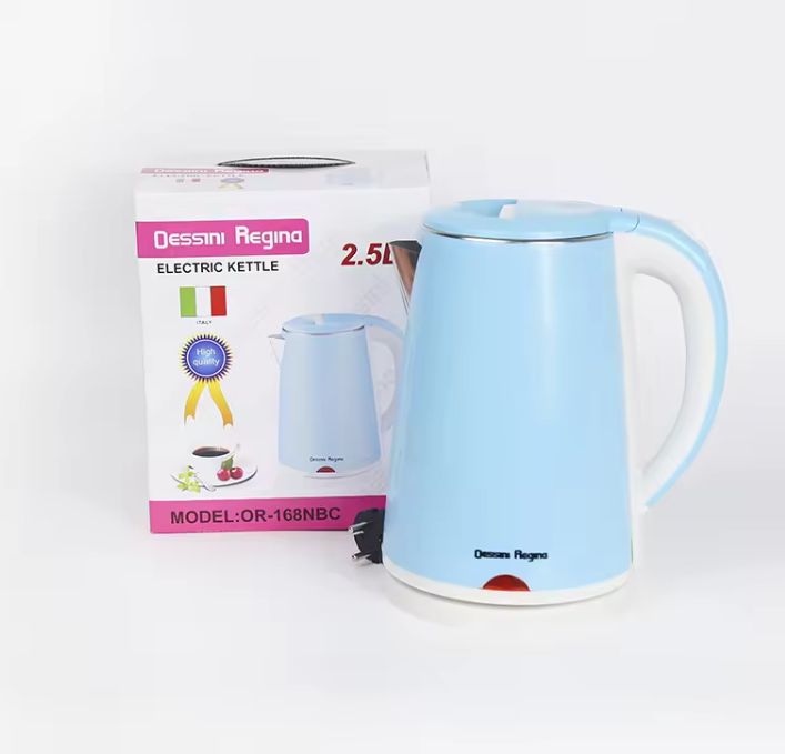 Large Capacity 2.5L Electric Hot Water Kettle Stainless Steel Pink Heating Water Pot Household Appliances Coffee Teapot DR-168NBC