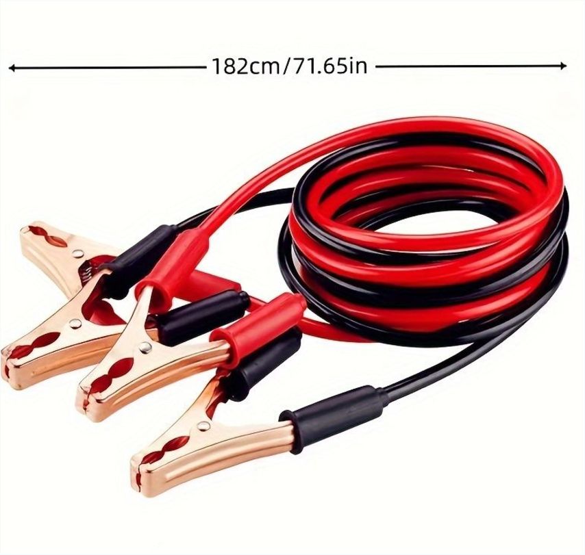 00A Heavy-Duty Car Battery Jumper Cables - High-Performance Power Boost with Secure Alligator Clamps - Ultimate Emergency Rescue Firing Line for Instant Current