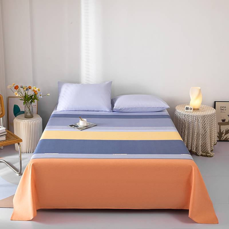 A-class raw cotton fine yarn printed pure cotton bed sheet 150*230cm，230*245cm，245*270cm ，pillowcase 48*74cm ，ventilate，colorfast high end，