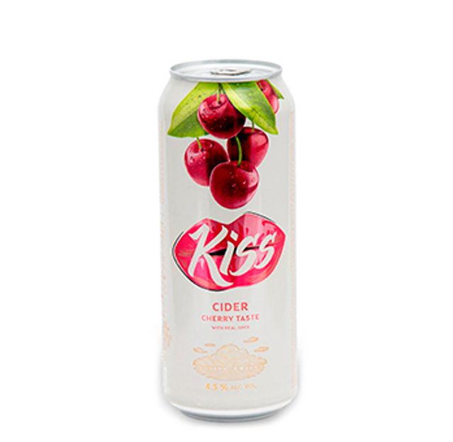 VARIETY OF CIDER IN CANS FLAVOURED "KISS" 4.5% ALC. 0.5L