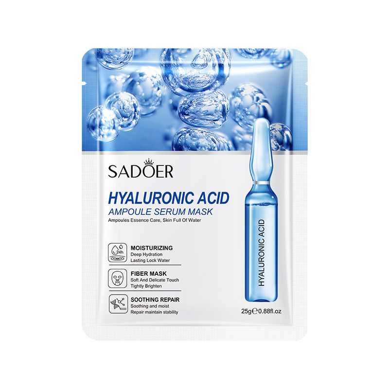 Hyaluronic Acid Ampoule Essence Mask Hydrating Moisturising Repairing Pore Shrinking Mask Cleanser Facial Mask 