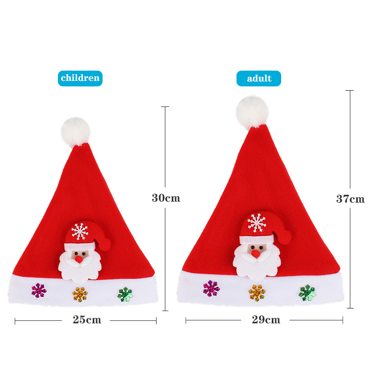Christmas Hat Christmas Ornaments Adult Children Santa Hat Christmas Hats for Christmas New Year Festive Holiday Party Supplies