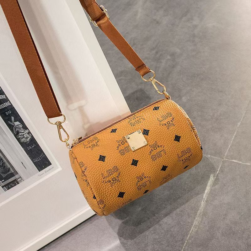 2024 New Fashion Korean Style Trendy Princess Round Cylinder Bag Retro Girl's Outfit Multi-functional Shoulder Bag