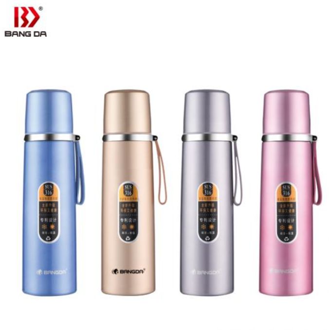 Bangda Insulated Vacuum Thermos Flask With Lid Cup - BDZ81-C50 Shinny Body 500ML