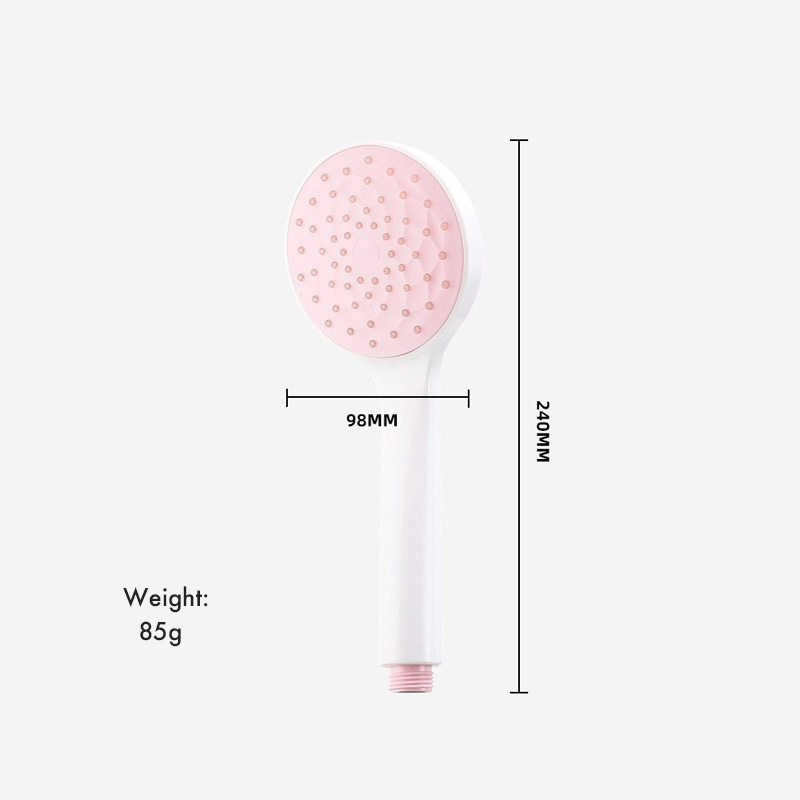 Handheld Shower Head, High Pressure, Water Saving, Shower Sprayer, Pink