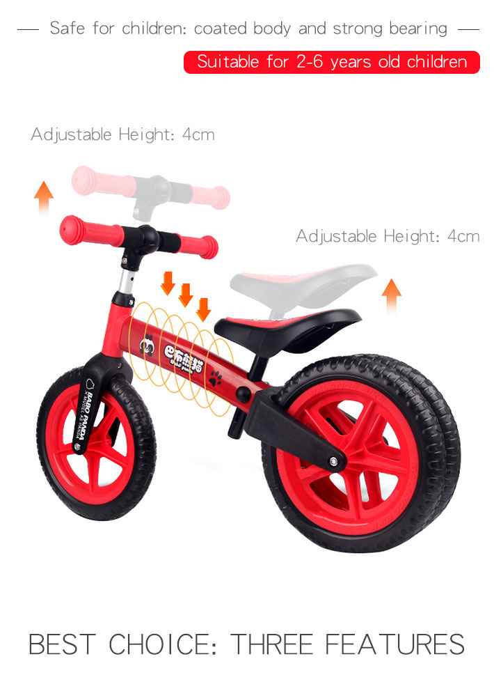 Babo Panda Children Dual Rear Wheels Scooters Adjustable Height BBP004 