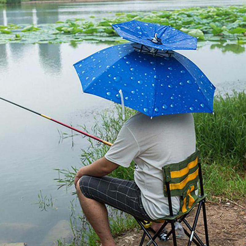 AKAKD Seasonal new umbrella hat head umbrella hat fishing head sun umbrella outdoor tea picking sanitation sun protection bucket hat umbrella fishing umbrella folding large single layer

