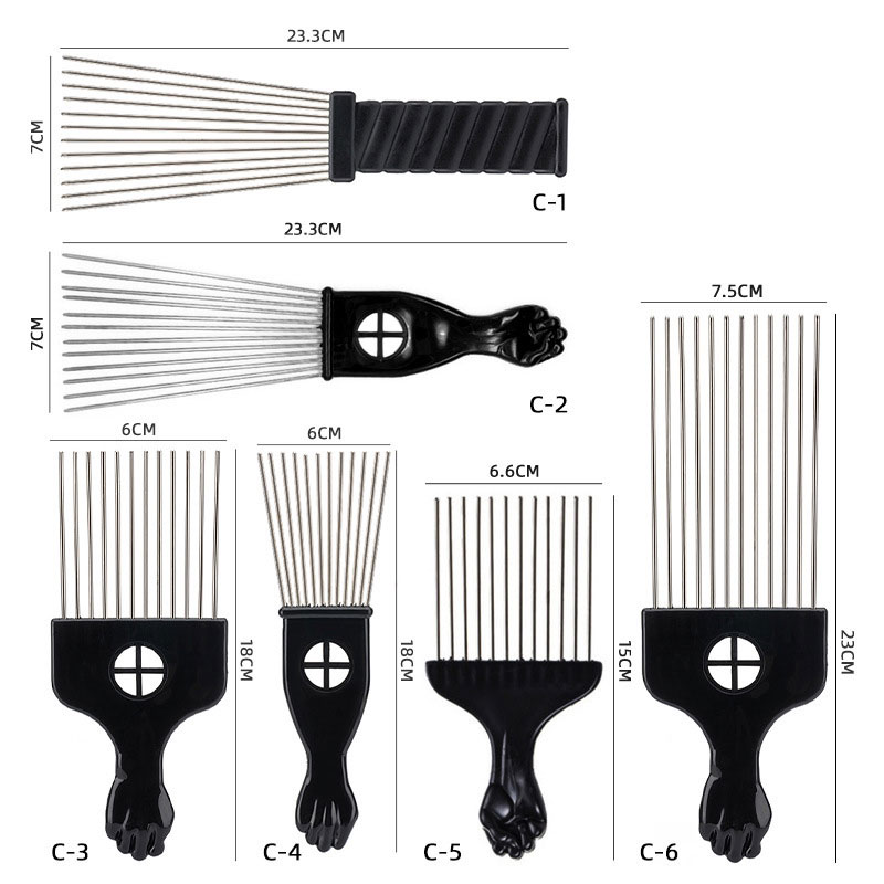 P3030 Wide Tooth Afro Pick for Men, Hair pick for Curly Hair for Women, Lift Pick Comb Tool for Wig Braid Detangle, Hair Styling