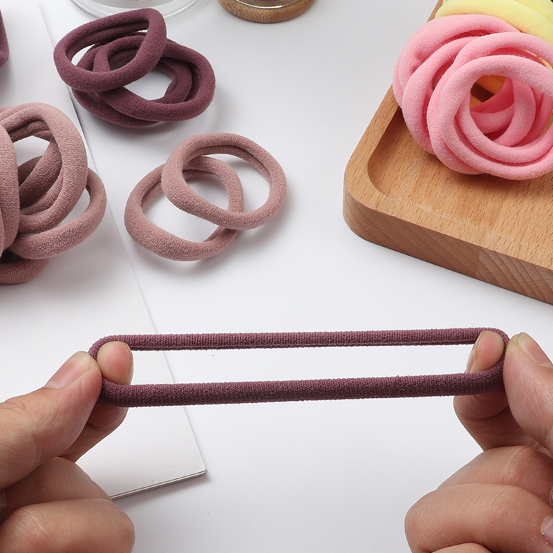 ZHUJIE-001 50Pcs Girls Nylon Rubber Bands Elastic Hair Bands Hair Accessories Children Ponytail Holder Headband Kids Ornaments Gift