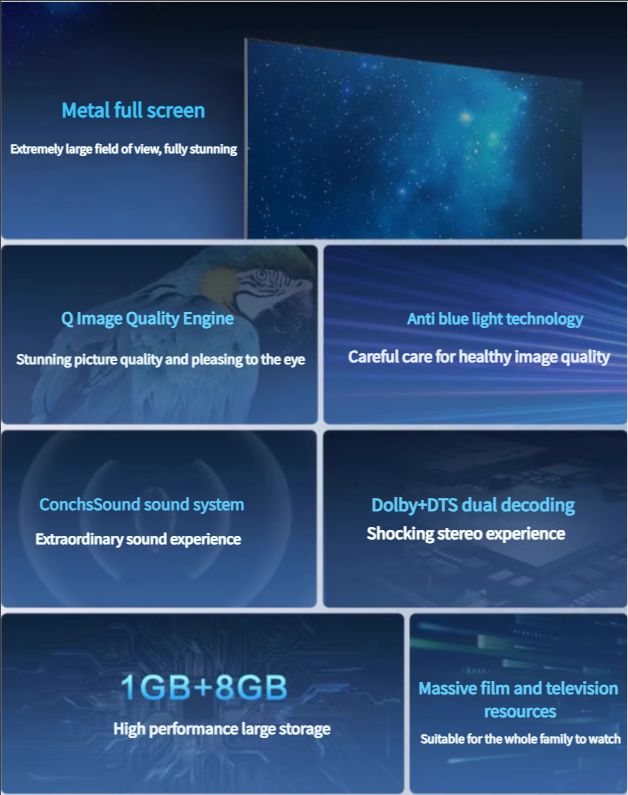 FPD 43 Inch Smart TV Full HD 1080p LED TV Frame Flat Screen Television with Streaming Live Uitra Thin Android TV Hdmi,WiFi