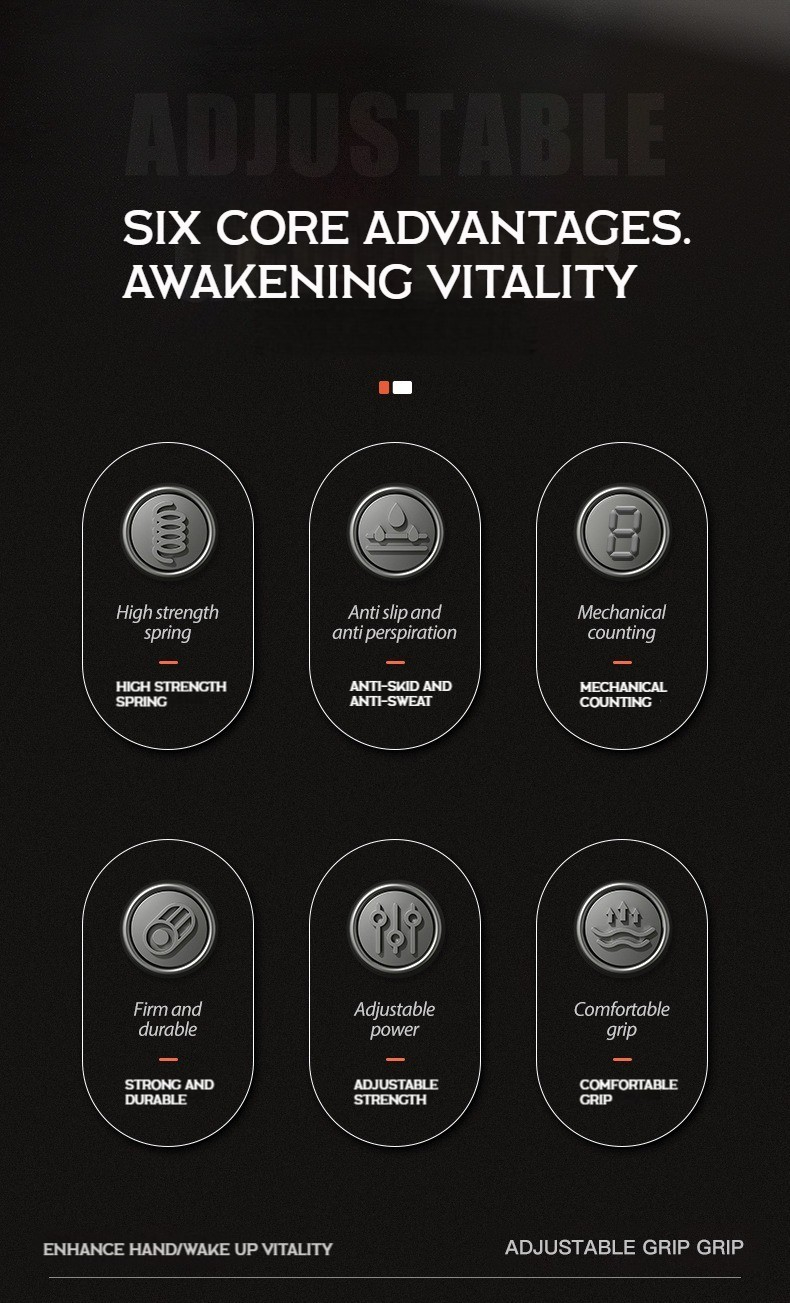 QC056 10-100Kg Adjustable Heavy Gripper Fitness Hand Exerciser Grip Wrist Training Increase Strength Spring Finger Pinch Expander Tool