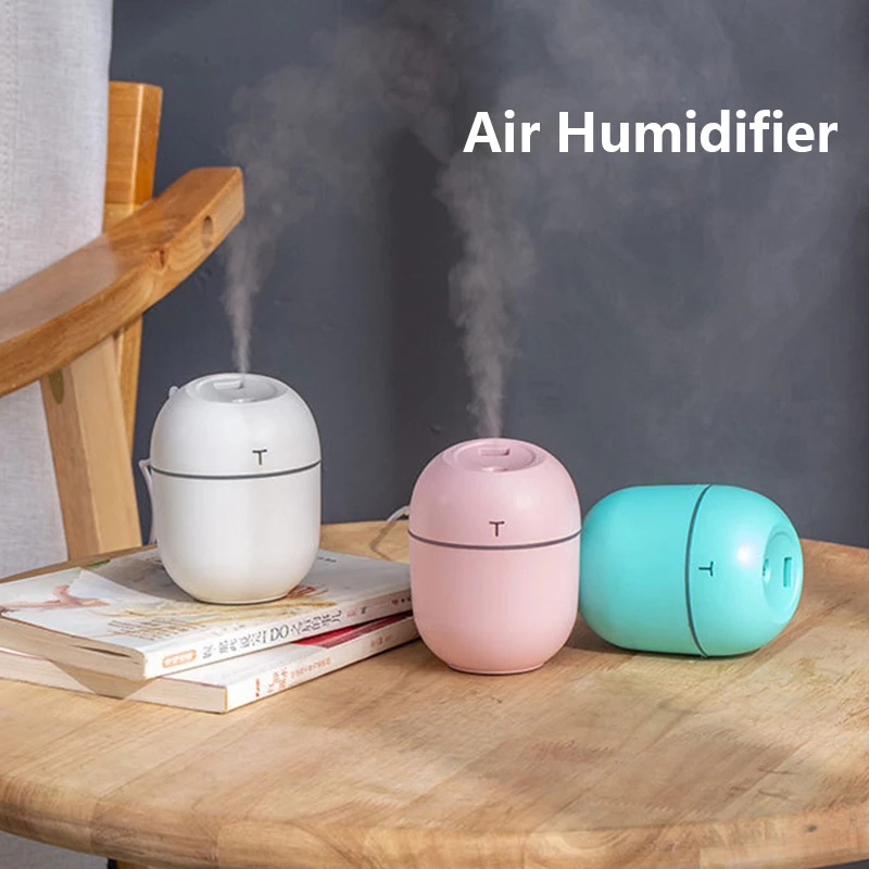 New 220ML Mini Ultrasonic Air Humidifier Aroma Essential Oil Diffuser for Home Car USB Fogger Mist Maker With LED Night Lamp