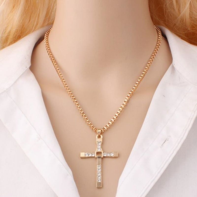Cross necklace, men's  women's pendant necklace, unisex jewelry free shipping 
