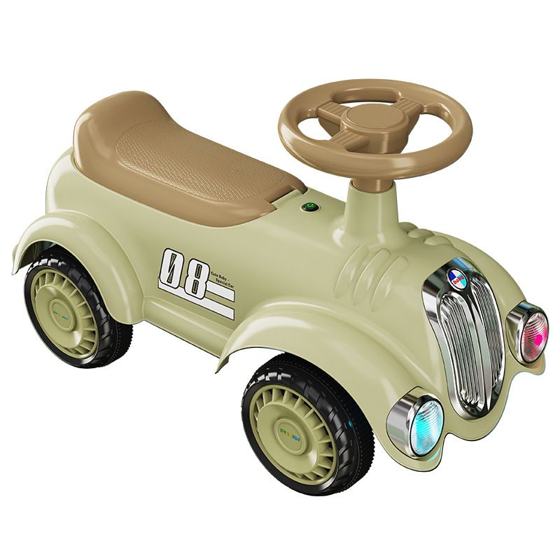 Children's Sliding Bike Four Wheel Balance Bike Children's Bicycle Sliding Bike Retro Children's Toy Car Music and Lighting