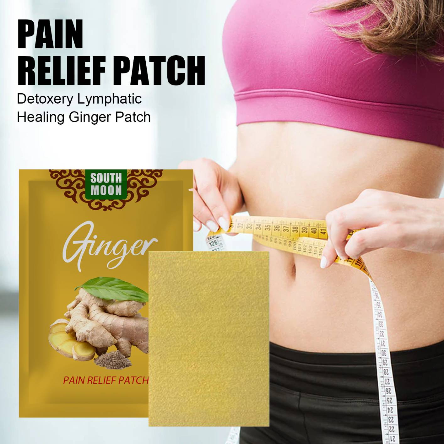 Ginger Body Sculpting Patch, Body Firming Slimming Light Body Acupuncture Point Shaping Sticker