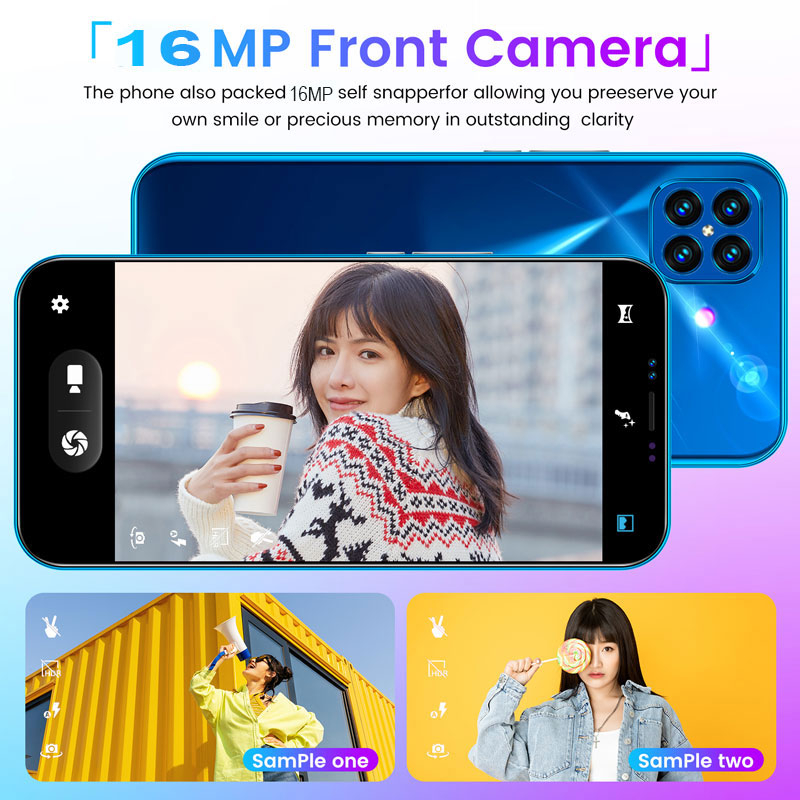 I12pro Smartphone 6.7Inch Full screen 12GB RAM+512GB ROM Dual Sim Dual Standby Face Recognition Mobile Phone
