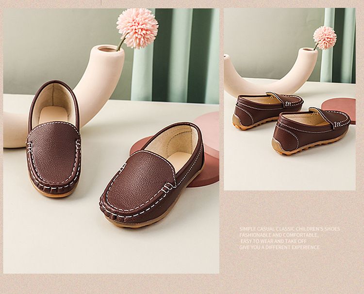 Loafer Kid Unisex Children's Casual Versatile Small Leather Shoes
