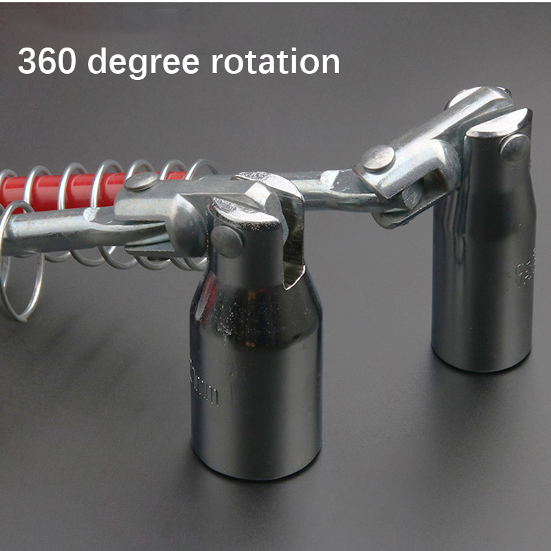 Automobile spark plug socket wrench extension socket 14 16 21mm universal joint automobile disassembly tool