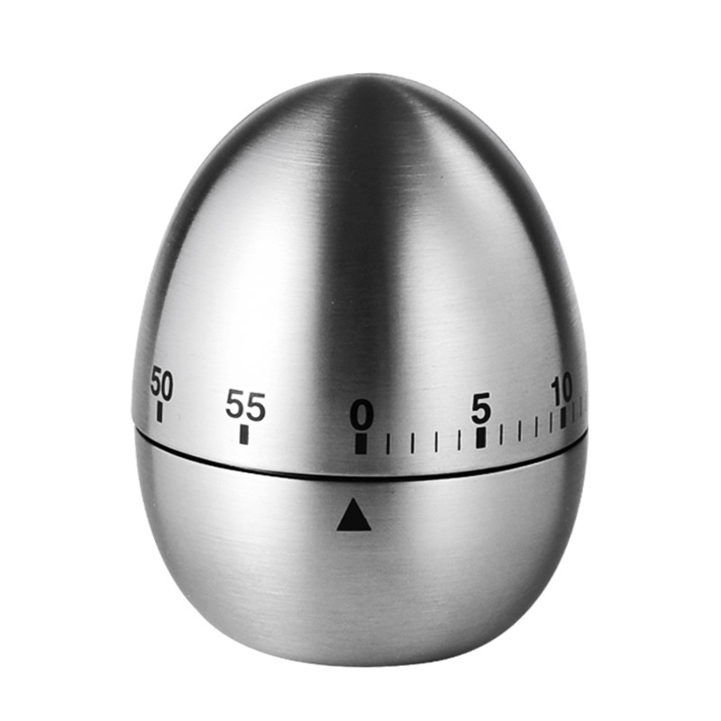 stainless steel egg timer, mechanical kitchen tools, timer, kitchen timer, egg shaped timer