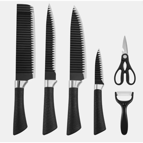 6-piece combination knife set-Black