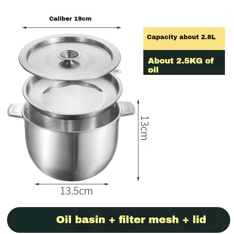 



304 food grade stainless large capacity steel high temperature resistant steel basin kitchen oil filter tank
