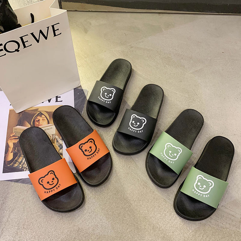 Women's Summer Cute Cartoon Home Non-Slip Durable Flat-Bottomed Sandals and Slippers