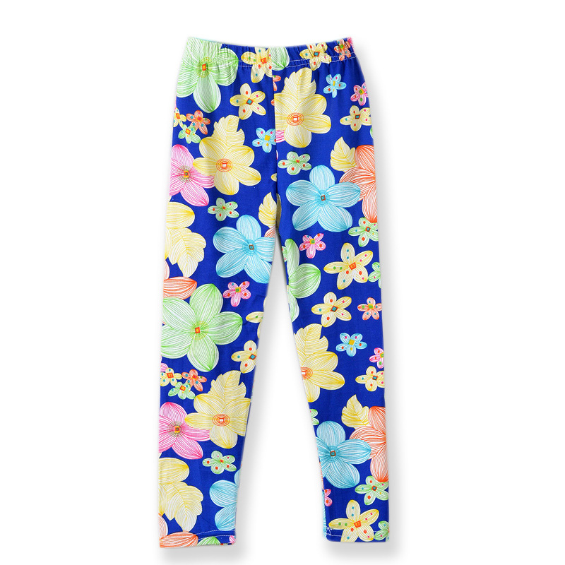 Girls Leggings Printing Flower Legging Infantil Para Menina Toddler Classic Leggings 2-14y Baby Girl Pencil Pants Kids Trousers
