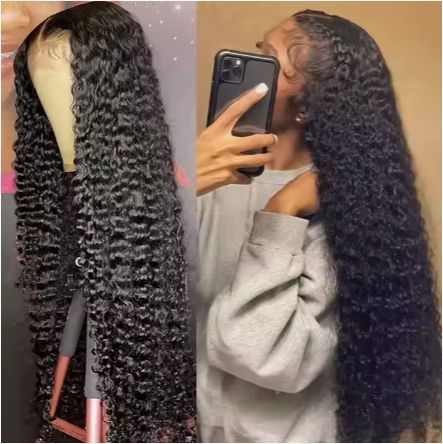 Raw Virgin Human Hair Deep Wave Glue less Wigs HD Full Frontal Lace Wig With Baby Hair For Black Women

