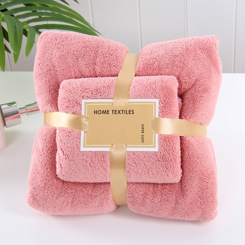 Coral Fleece Absorbent Hair Swimming Face Hand Bath Towel Sets Microfibre Towels Bathroom Towels Microfiber Set
