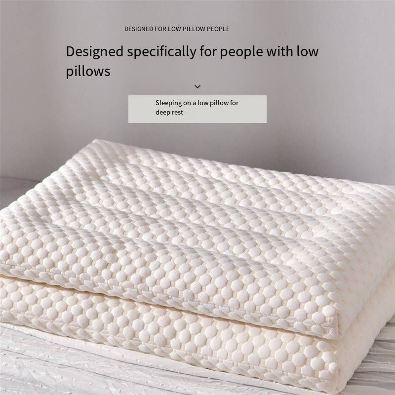 Water‑Cube Bean‑Texture Soft Bed Pillows 2‑Pack, Low‑Height Ergonomic Neck‑Care Pillow Core, Comfortable Skin‑Friendly Bean Surface Design, Gentle Cervical Support for Better Sleeping Experience