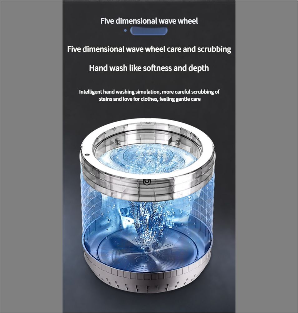 Portable Washing Machine, 10、12、15 lbs Capacity Fully Automatic Compact Washer with Wheels, 10 Wash Programs Laundry Drain Pump, Ideal for Apartments, RV, Camping, Magnetic White