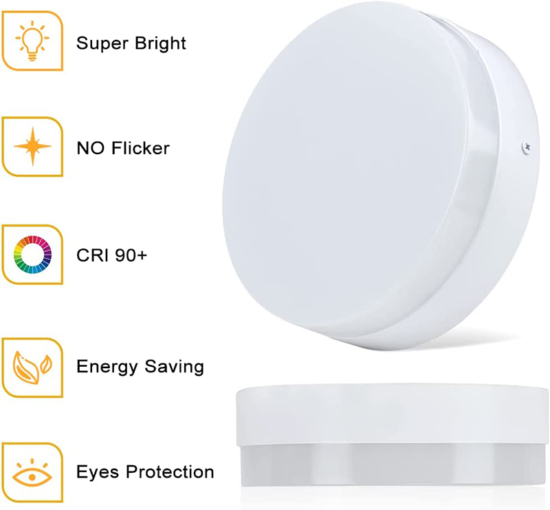Glory lights 18W 24W 36W Triple Dimmable LED Surface Mount Panel Light, LED Ceiling Light Closet Ceiling Fixture for Laundry Room, Hallway, Bedroom, Basement, Kitchen Modern Round Lighting Fixture
