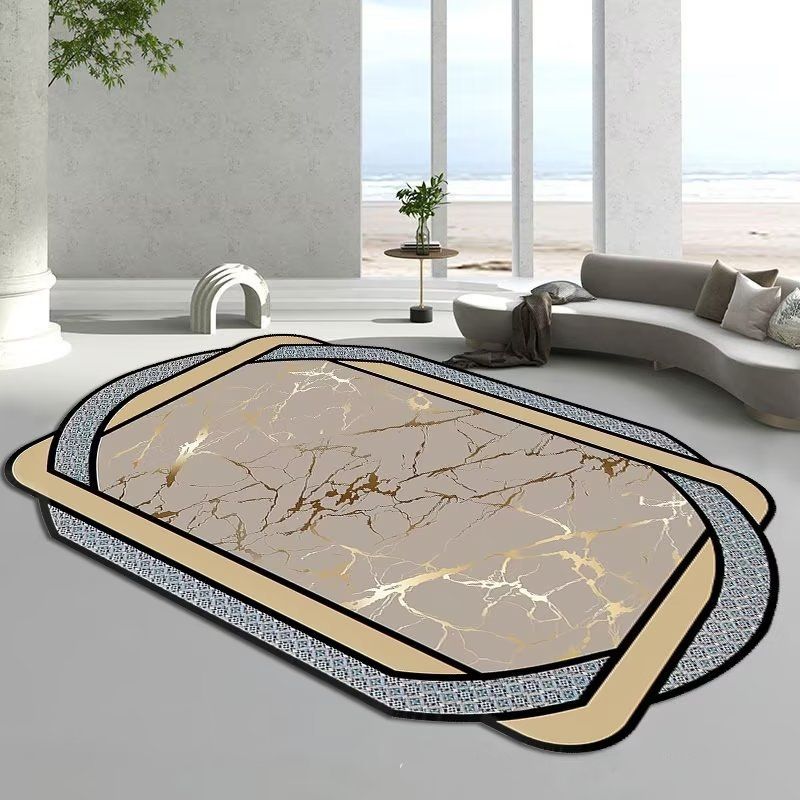 Large size 80*120cm Alien bedroom crystal velvet floor mat， Tea table mat,Light luxury living room carpet CRRSHOP non-slip Can be washed high-grade luxury Carpet