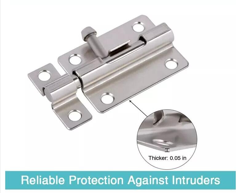 WELLHOME 2PCS door construction hardware stainless stee l304 insert window & door flush bolt door bolt