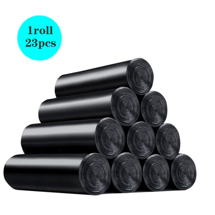 20pcs Household Black Rubbish Bag For Bathroom Garbage Bag Kitchen Points Off Trash Can Bin Rubbish Disposable Plastic Bags