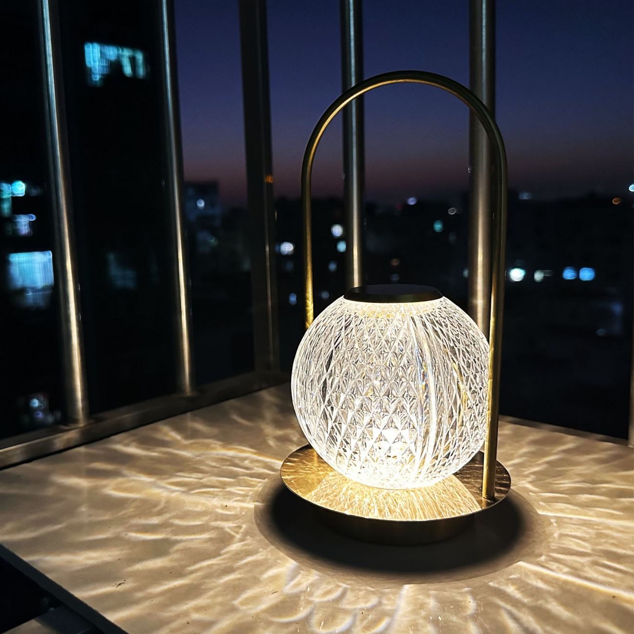 Creative portable metal table lamp outdoor USB charging atmosphere table lamp simple LED bedroom bedside night light