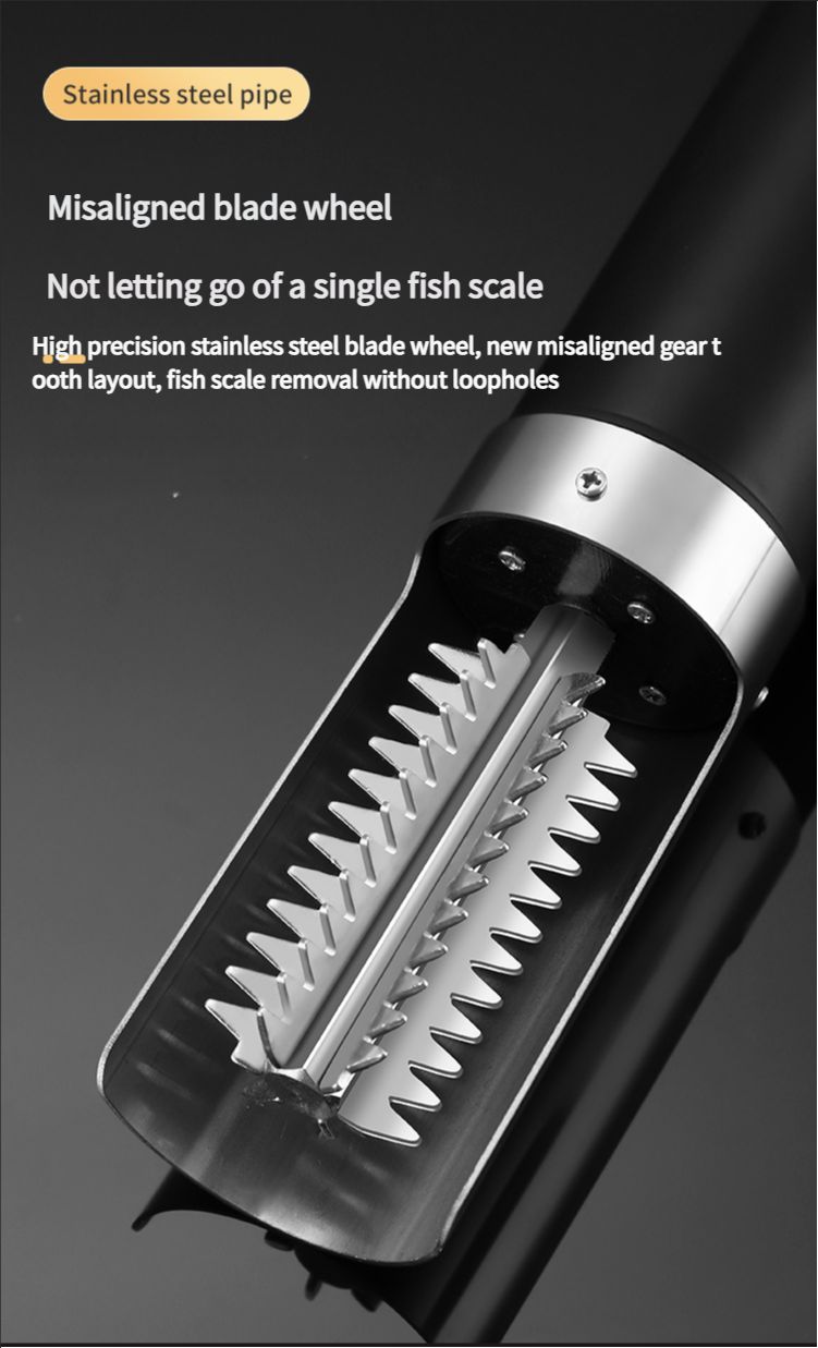 Household electric fish scale scraper handheld rechargeable fish scale scraper commercial fully automatic fish killing and descaling device