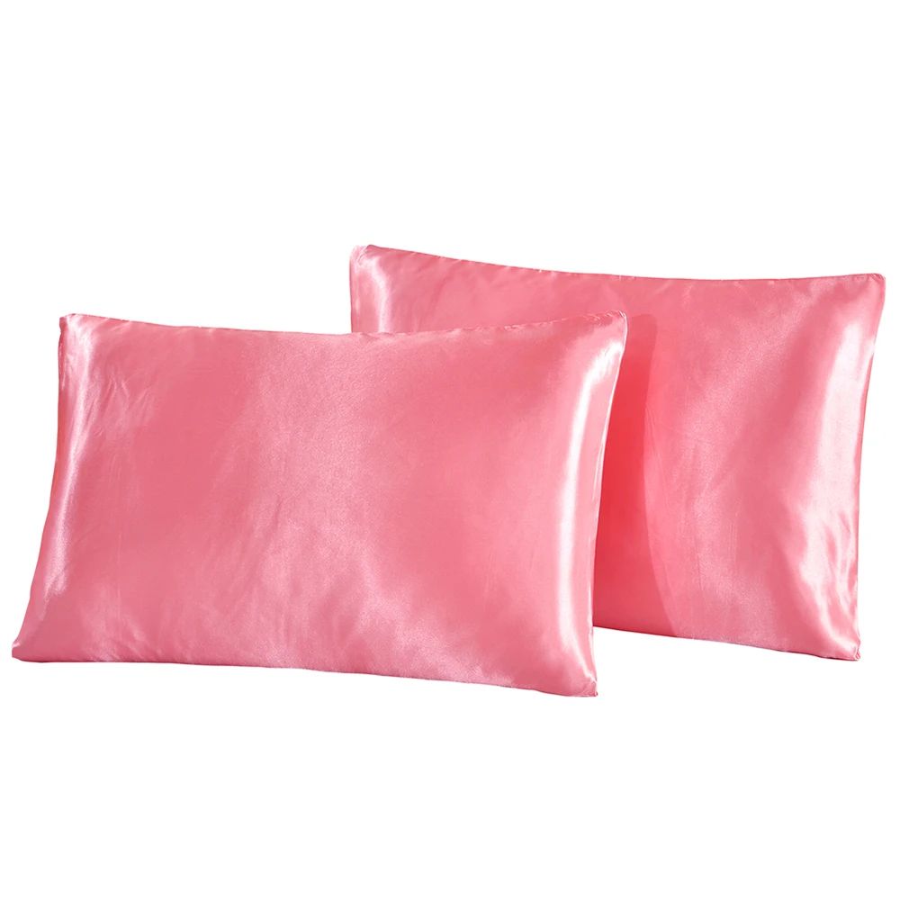 1pcs Queen Satin Silk Pillowcase Pillow Case Cover Home Bedding Smoothly Pillow Rectangle Bedding Pillow