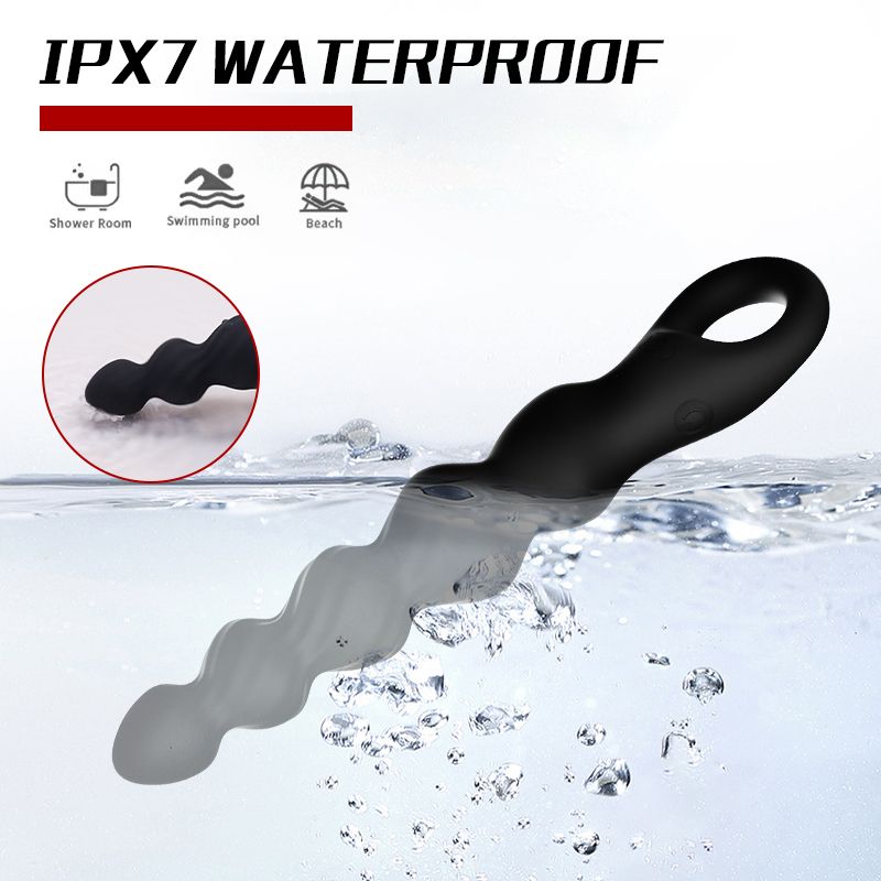 YY810 Anal Beads Sex Toys for Men, Anal Vibrator with Pull Ring Design Adult Toys Prostate Massager with 2 Powerful Motors & 12 Vibrating Modes, Male Sex Toys Dildo Anal Butt Plug for Men Women Couples
