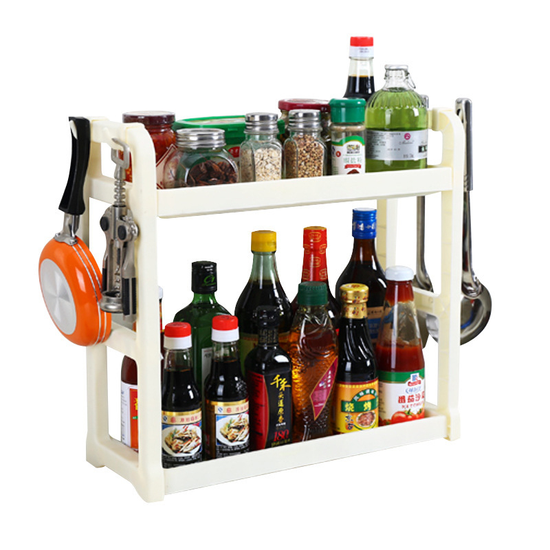 Multipurpose Plastic Shelf Seasoning Rack Shelves Kitchen Storage Rack