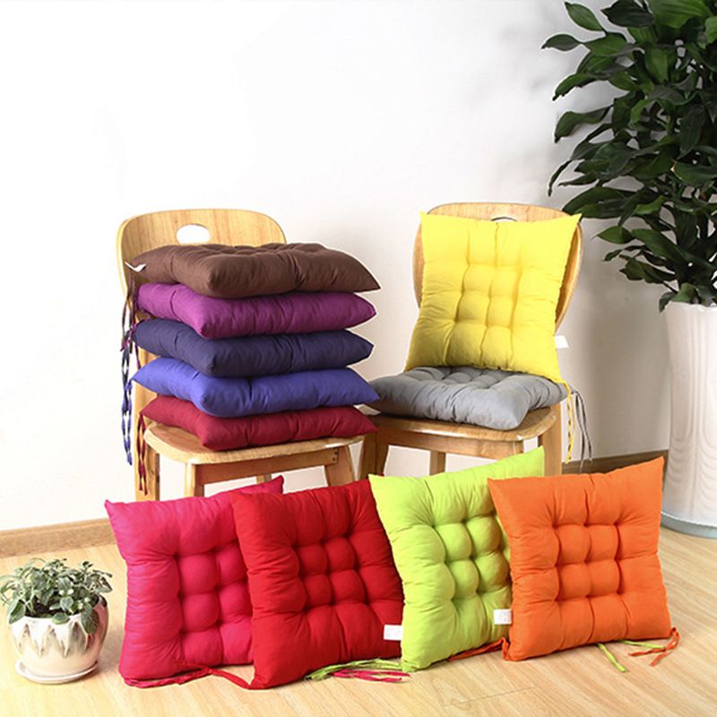 Cushion solid color thick office cushion solid color sofa cushion office chair Floor Mat 40*40cm 45*45cm square cushion