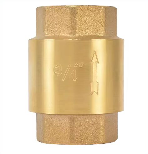 Vertical washer Brass check valve price Water Spring swing one way Check Valve
