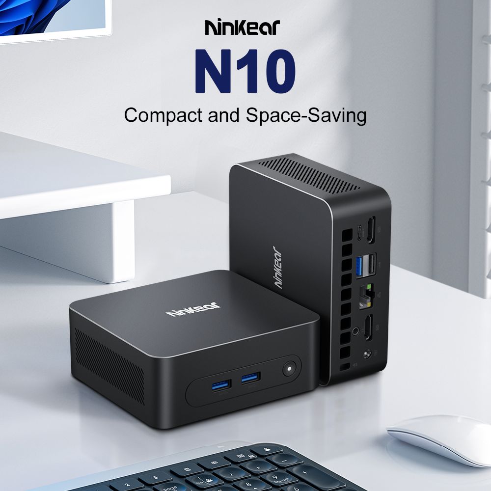 Mini PC Computer, Intel Processor N100 (up to 3.6 GHz), 8GB DDR4 RAM 256GB M.2 SSD, Mini Desktop Computer Support Dual 4K, WiFi, Bluetooth, Ethernet, HTPC for Business, Education, Home