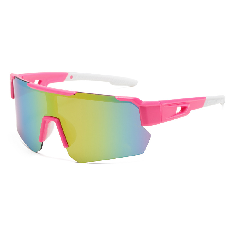 Multi-Color Sports Sunglasses for Men Women, Polarized UV Protection Cycling Glasses, Ultra Light Trendy Windproof Baseball Running Sunglasses with Colorful Lenses7
