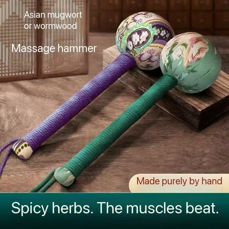 Moxibustion Hammer Meridian Beating Hammer Legs, Body and Foot Bottom Beating Model Moxibustion Filling Massage Beating Hammer Clearance Long Model