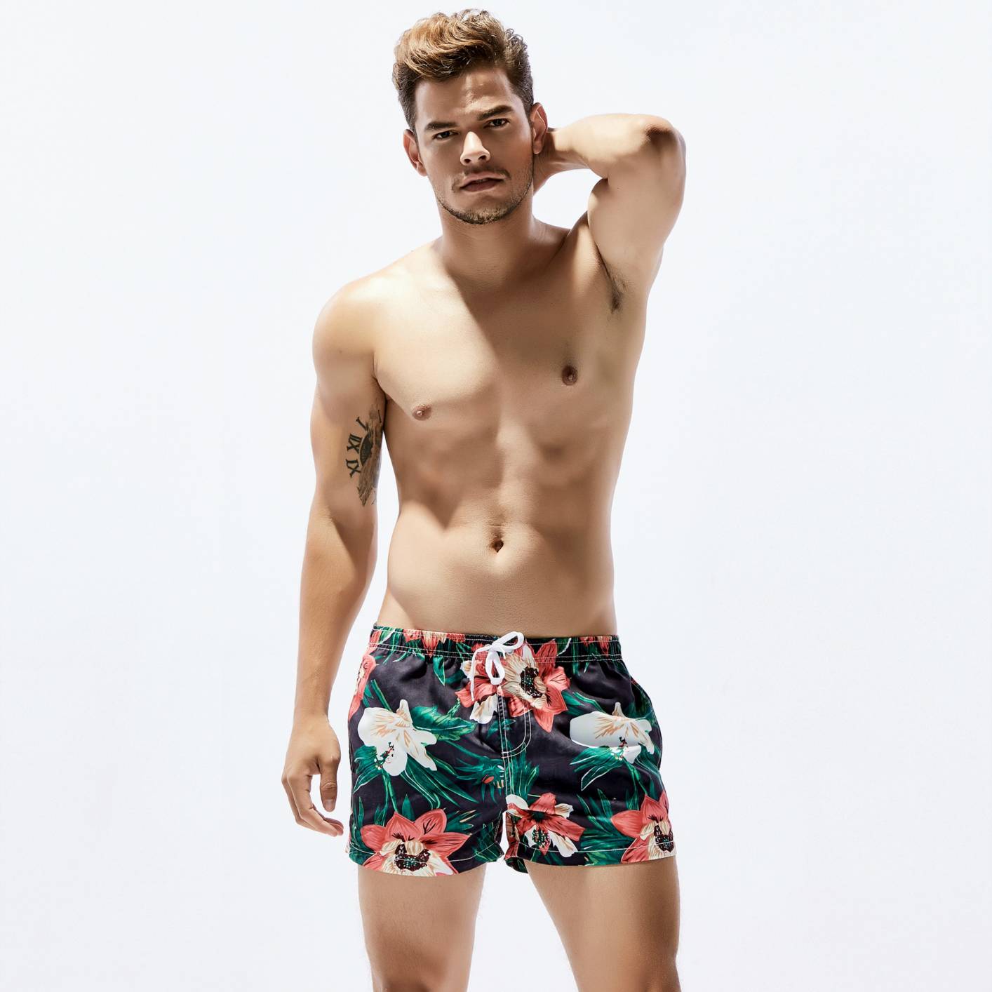 71306 Mens Swim Shorts Trunks Surfing Boardshorts Mens Running Sports Shorts Quick Dry Swimwear Beachwear for Men