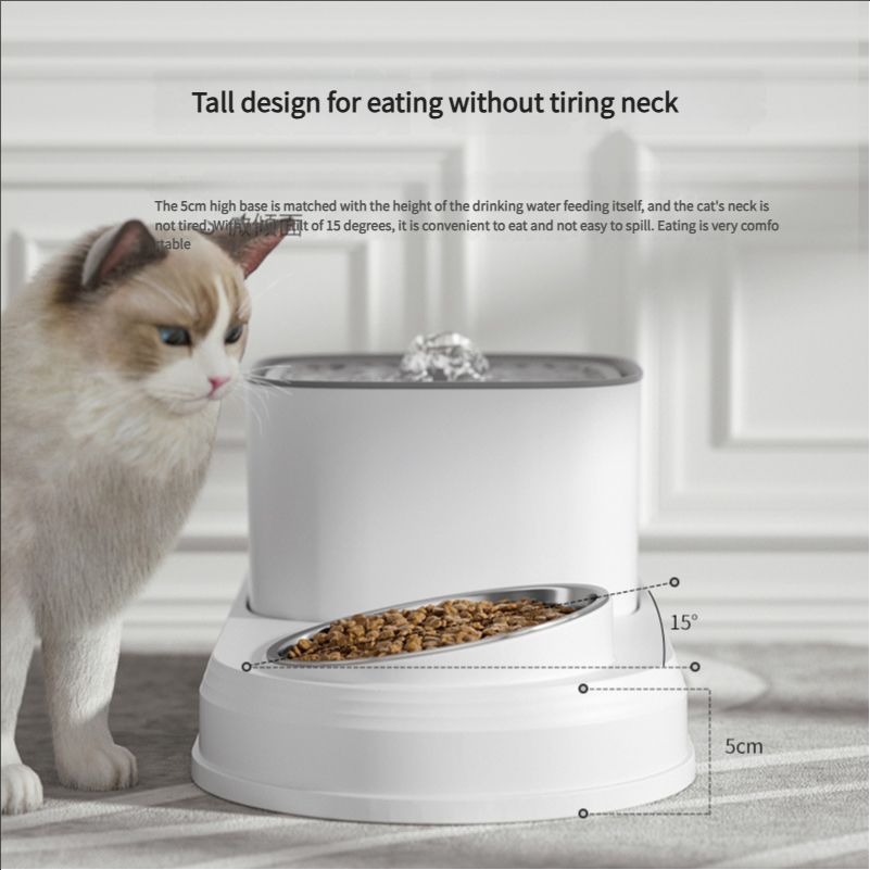 Cat bowl automatic drinking water feeder all-in-one pet bowl cat food utensil cat food bowl dog bowl pet supplies