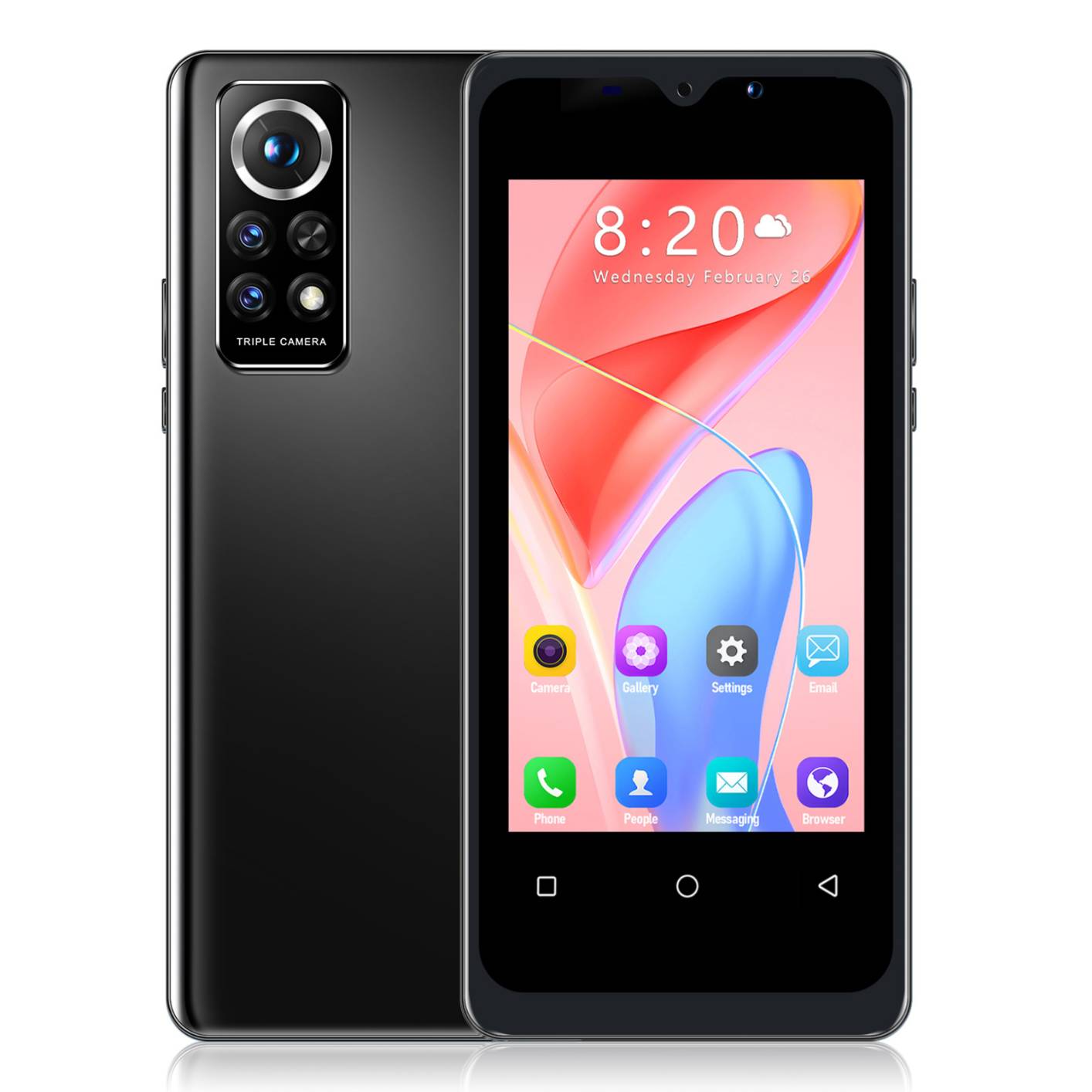 Smartphone with 4.5inch Screen Dual Card 512MB RAM 4GB ROM Mobile Phone 110-240V